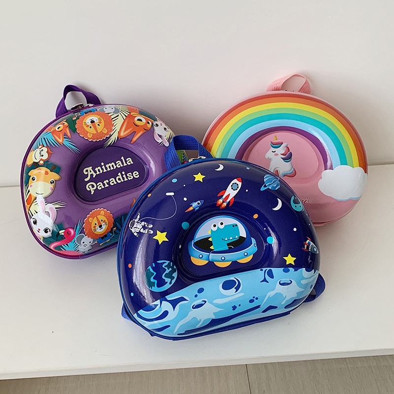 Balo trứng bán nguyệt hoạt hình cho bé đi mầm non du lịch chống thấm