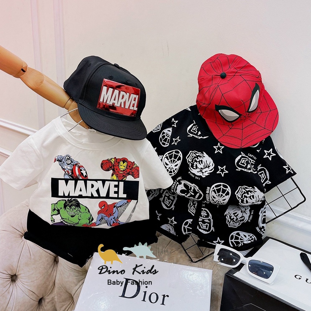 Bộ cộc tay cho bé trai , bộ quần áo cộc tay chất cotton Marvel cho bé trai