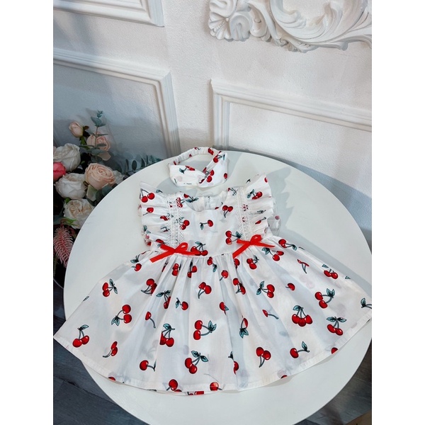 Váy bé gái quả cherry  quả chery🍒🍒🍒