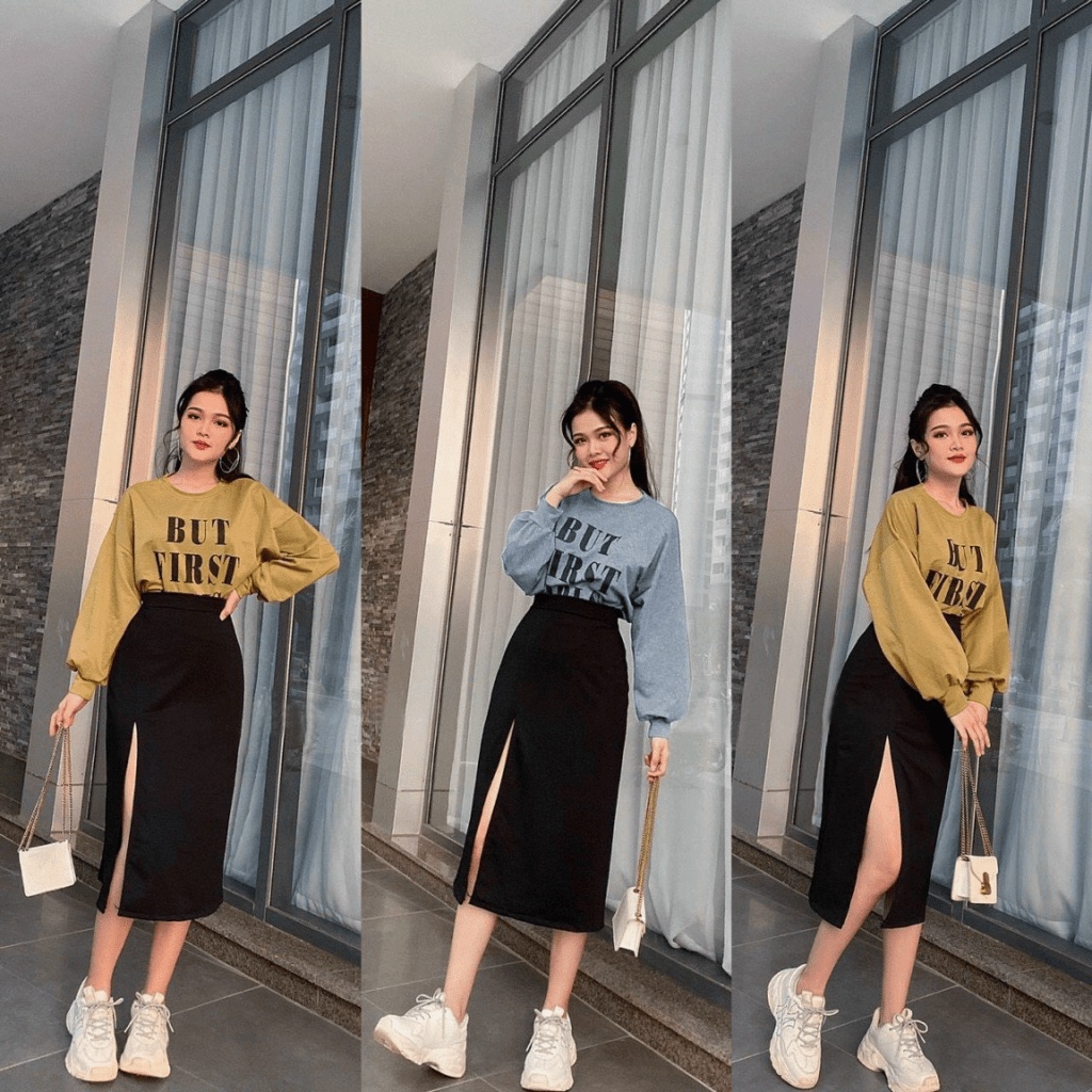 [SIÊU SALE]SET BỘ NỮ DÀI XẺ ĐÙI SANG CHẢNH , TÔN DÁNG CHO CÁC CHỊ EM