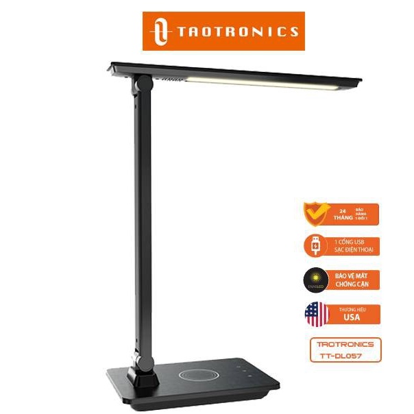 Đèn LED Chống Cận Taotronics TT-DL057  Bảo Hành 24 tháng, Tích Hợp Sạc Không Dây,  4 Chế Độ Màu, 4 Mức Sáng