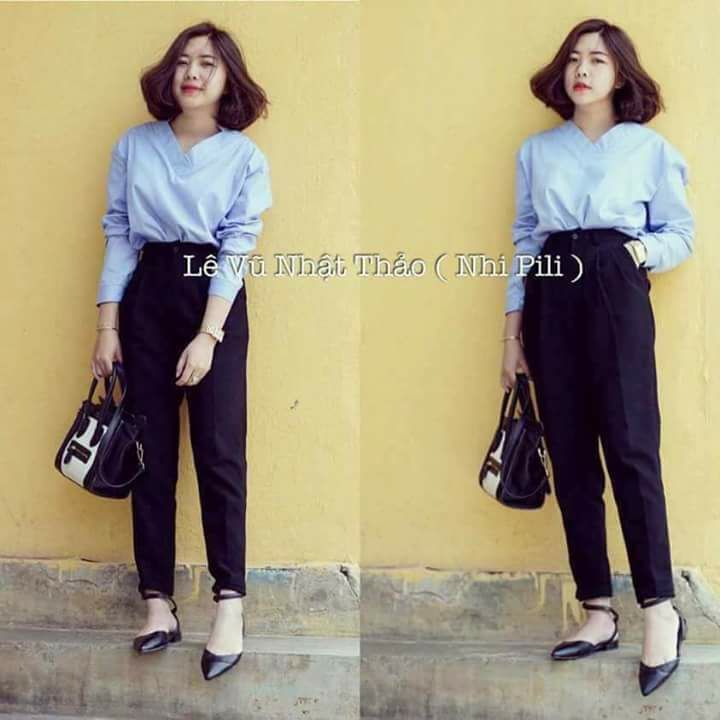 quần bagy vải trơn