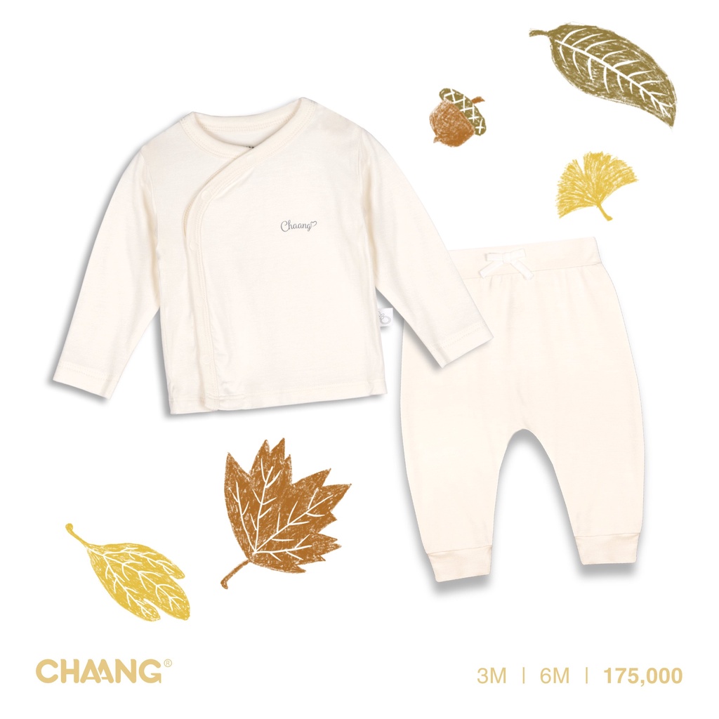 CHAANG - Bộ quần áo dài tay cúc chéo Park