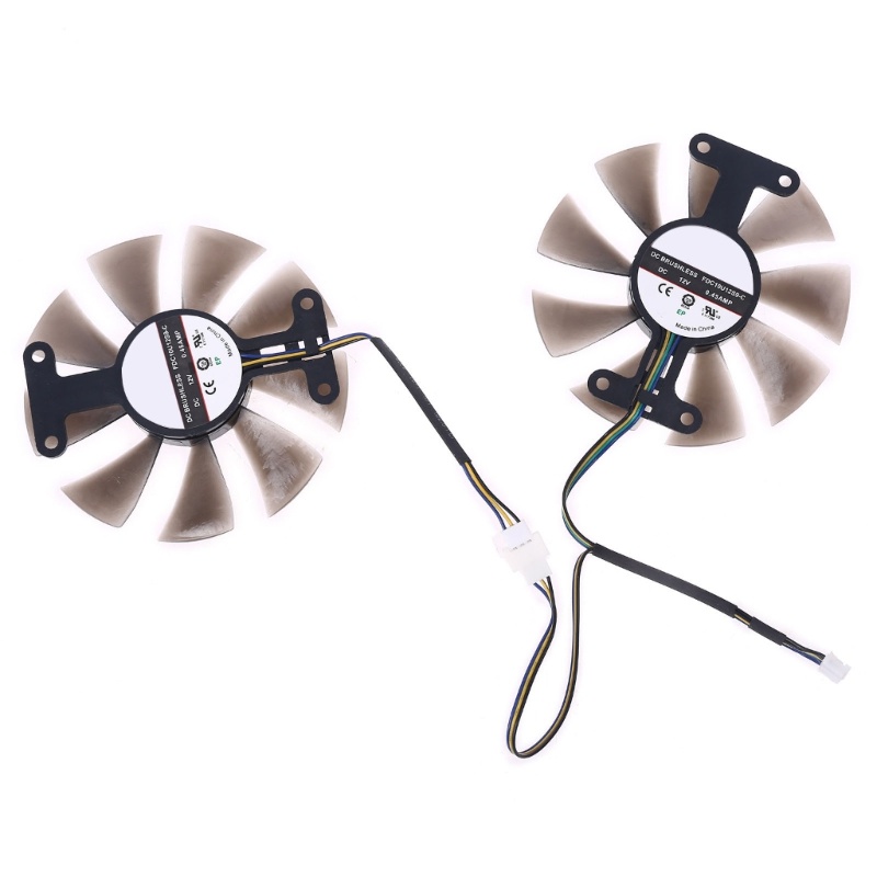 Bộ 2 Quạt Tản Nhiệt Card Đồ Họa 85mm PLD10015B12H 0.55A RX580 RX590 Thay Thế Chuyên Dụng Cho POWERCOLOR Radeon RX 580 590