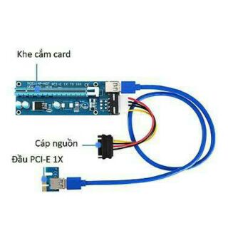 Dây Riser pci express 1x to 16x - USB 3.0 V6.0