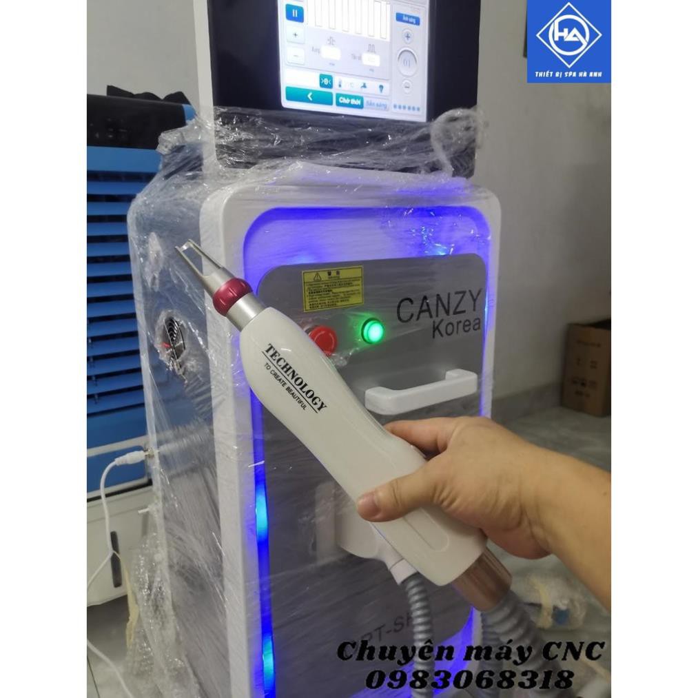 Máy triệt lông xóa xăm laser Canzy Korea công suất lớn bổ sung thêm Xung triệt lông