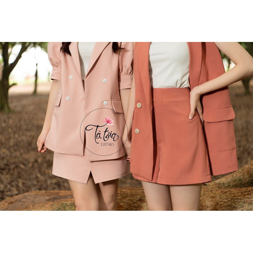 Tà Tưa Clothes Set Áo vest sát nách hồng cam | BigBuy360 - bigbuy360.vn