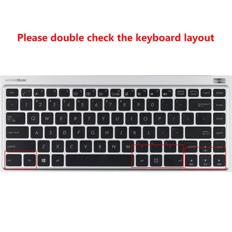 Miếng dán bảo vệ bàn phím laptop Asus E403Na E402 A480 X450 X441 14&quot; bằng silicon mềm siêu mỏng