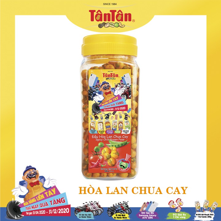 [Giá Sốc] Combo 3 hủ Đậu hòa lan Tân Tân: Hòa lan chua cay, Hòa Lan Wasabi, Hòa Lan Muối