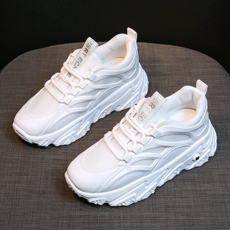 Giày thể thao nữ, giày sneaker ulzzang độn đế cao phối lưới trẻ trung năng động F109