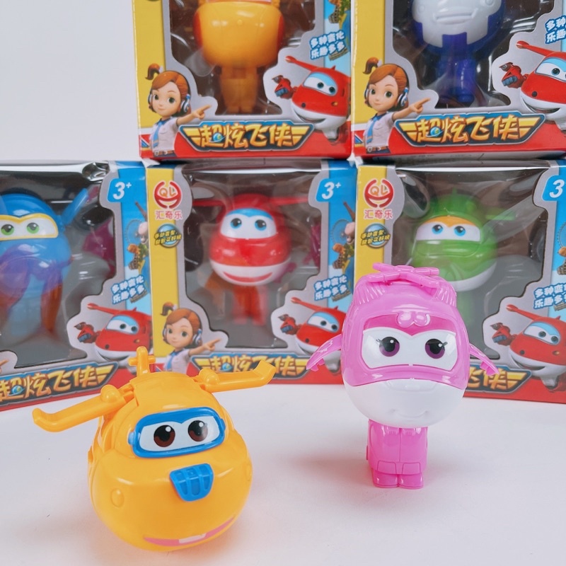 Bộ Đồ Chơi Đội Bay Siêu Đẳng Super Wings Biến Hình-Set 8 Con Biệt Đội Bay Siêu Đẳng Cho Bé Mẫu Mới