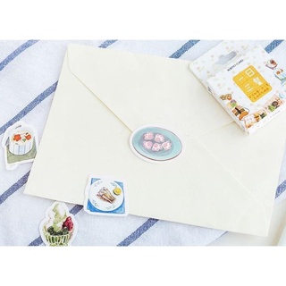Bộ 46 Sticker Món Ăn Hàn Quốc dán trang trí E27