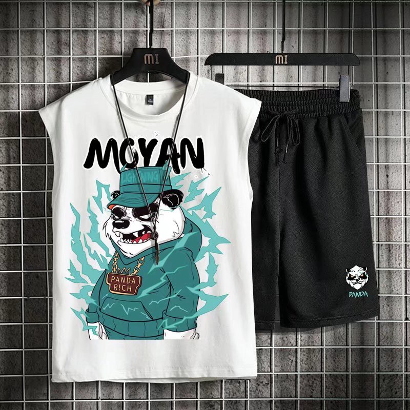 Bộ đồ thể thao sát nách thời trang Âu Mỹ mùa hè sành điệu cỡ M-8XL cho nam