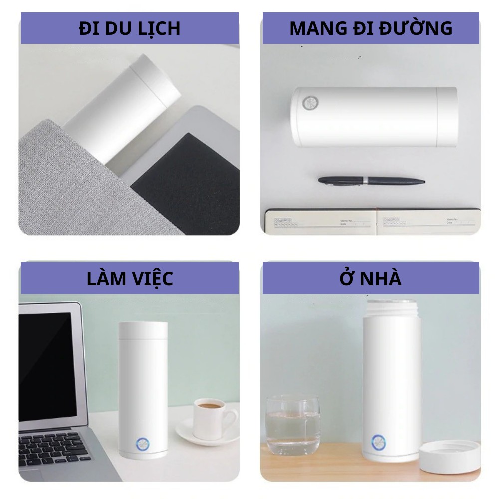 [Mã LT50 giảm 50k đơn 250k] Bình đun nước nóng kiêm giữ nhiệt lõi inox TiLoKi TGN.02 dung tích 400ml