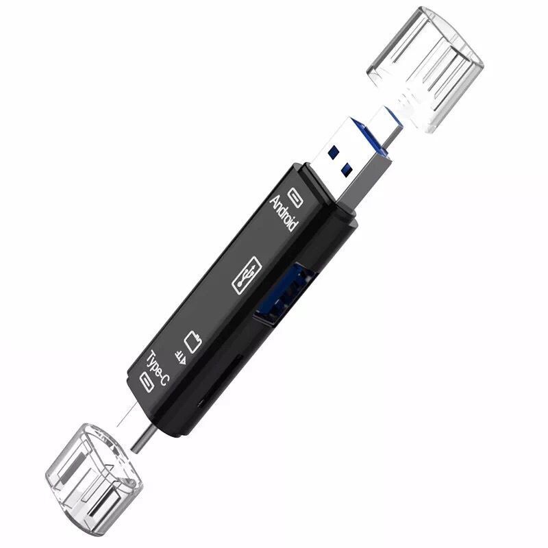 Đầu Đọc Thẻ Nhớ Usb 3.1 Otg Sd Tf Micro Usb Type C Hỗ Trợ Mac10 Win7 / 8 / Xp / Vista