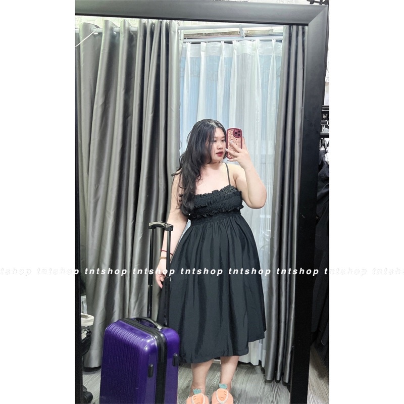 ĐẦM 2 DÂY NHÚN BÈO [ TNT SHOP BIGSIZE 60KG 90KG ] | BigBuy360 - bigbuy360.vn