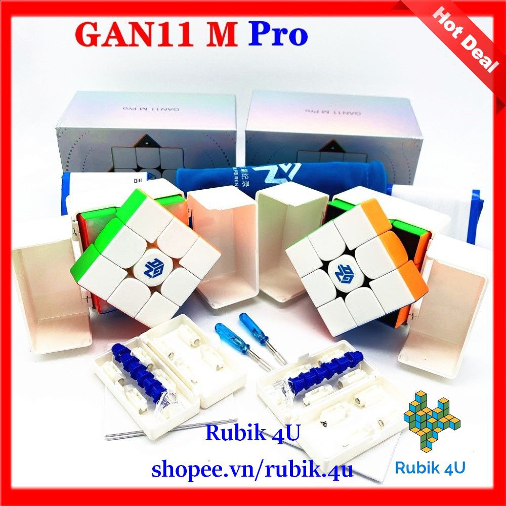Rubik 3x3x3 GAN 11 M Pro Khối Rubic Lập Phương 3 Tầng Cao Cấp