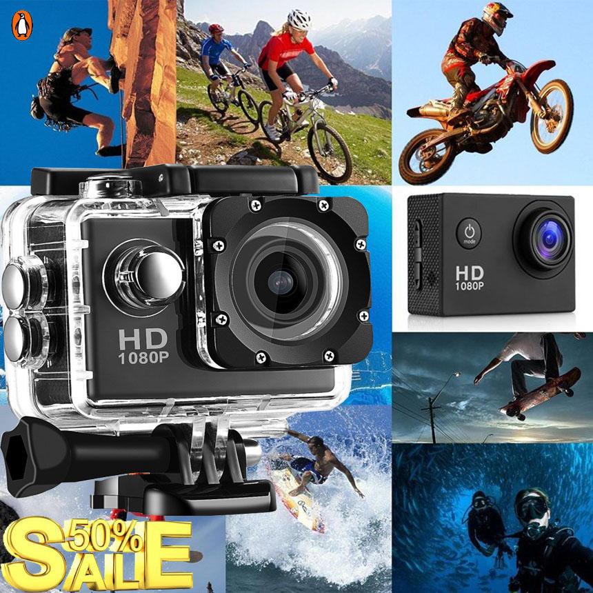 (Đủ Bộ Phụ Kiện theo máy)Camera Hành Trình Sport -Waterproof Full Hd 1080 Cao Cấp - Chống Bụi - Chống Nước Tốt -Video 4K