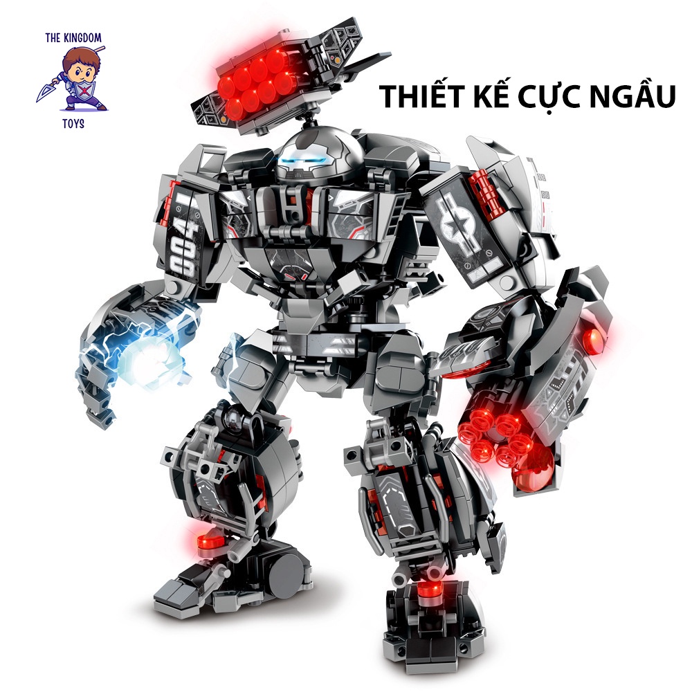 Đồ Chơi Lắp Ráp Mô Hình HulkBuster Iron Man War Machine Robot Siêu Anh Hùng Người Sắt LY76013