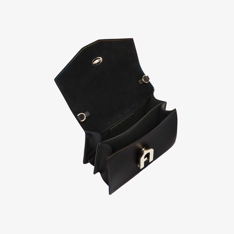 Túi Nữ FURLA Elettra S Top Handle Vitello Roma Manico Plexiglass