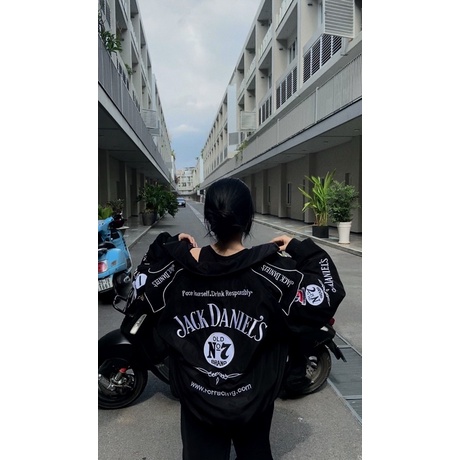 Áo bomber racing jackdaniel's