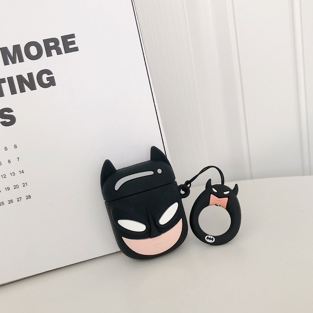 Vỏ Ốp Case Bảo Vệ Bao Đựng Tai Nghe Không Dây Bluetooth Airpod Hình BATMAN -Moncase