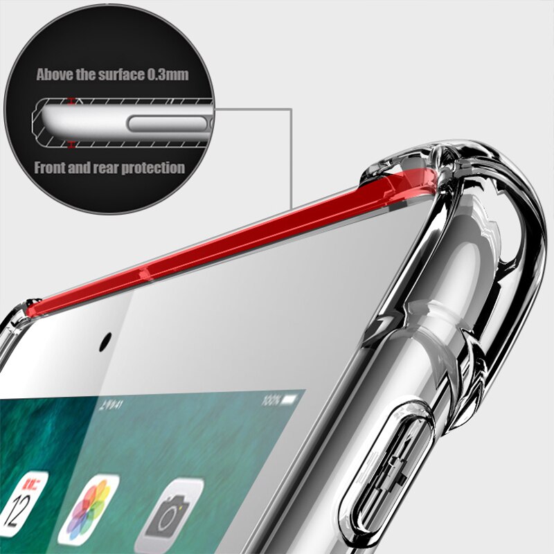 Ốp lưng Máy Tính Bảng Samsung Galaxy Tab S7 2020 SM-T870 SM-T875 11" Chống sốc silicon chống bám Trong mờ Vỏ, Bao