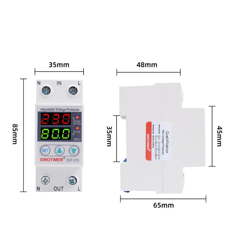 Rơ le bảo vệ điện áp Svp916 220v 40/63/80a