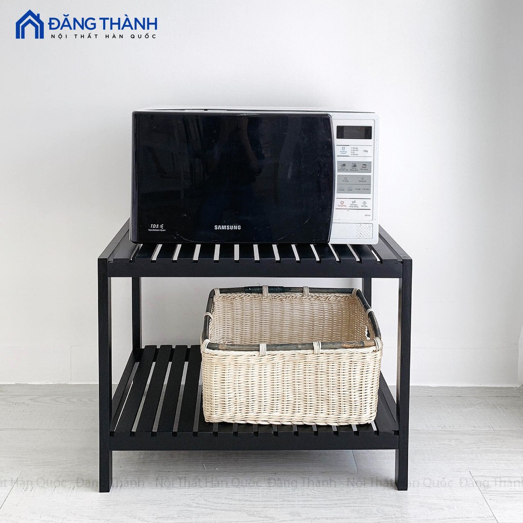 Kệ Lò Vi Sóng Khung Gỗ 2 Tầng OCHU - Oven Shelf 2F - Black