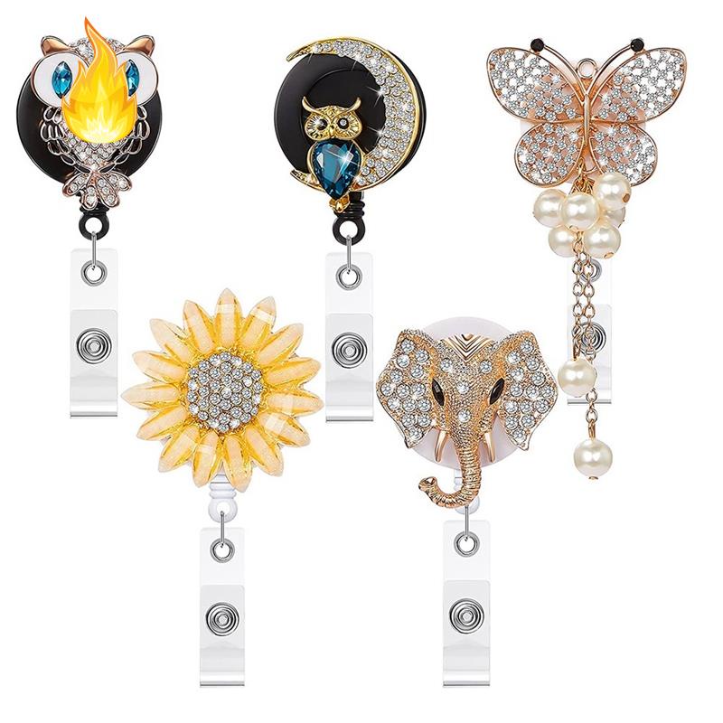 Set 5 Huy Hiệu Cài Áo Hình Động Vật Dễ Thương