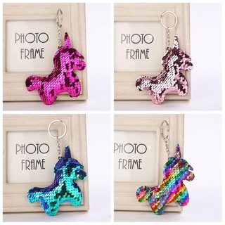 KIOCIRC Móc Khóa Hình Kỳ Lân Đính Sequin Lấp Lánh