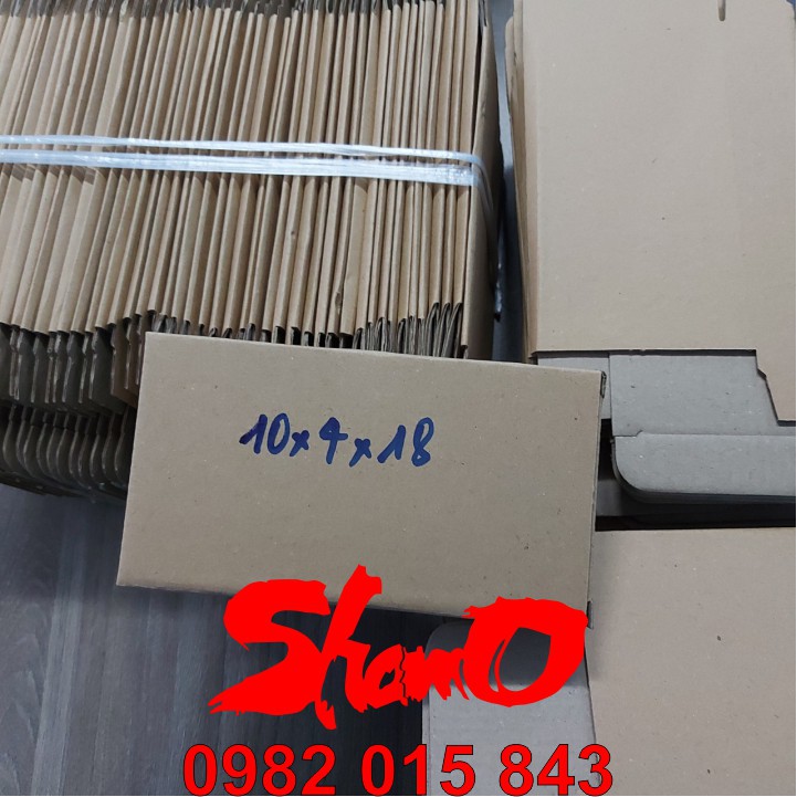 [ 50 chiếc ] Hộp carton KT: 18cm x 10cm x 4cm – Dùng trong công tác đóng hàng hỗ trợ vận chuyển - Hộp COD