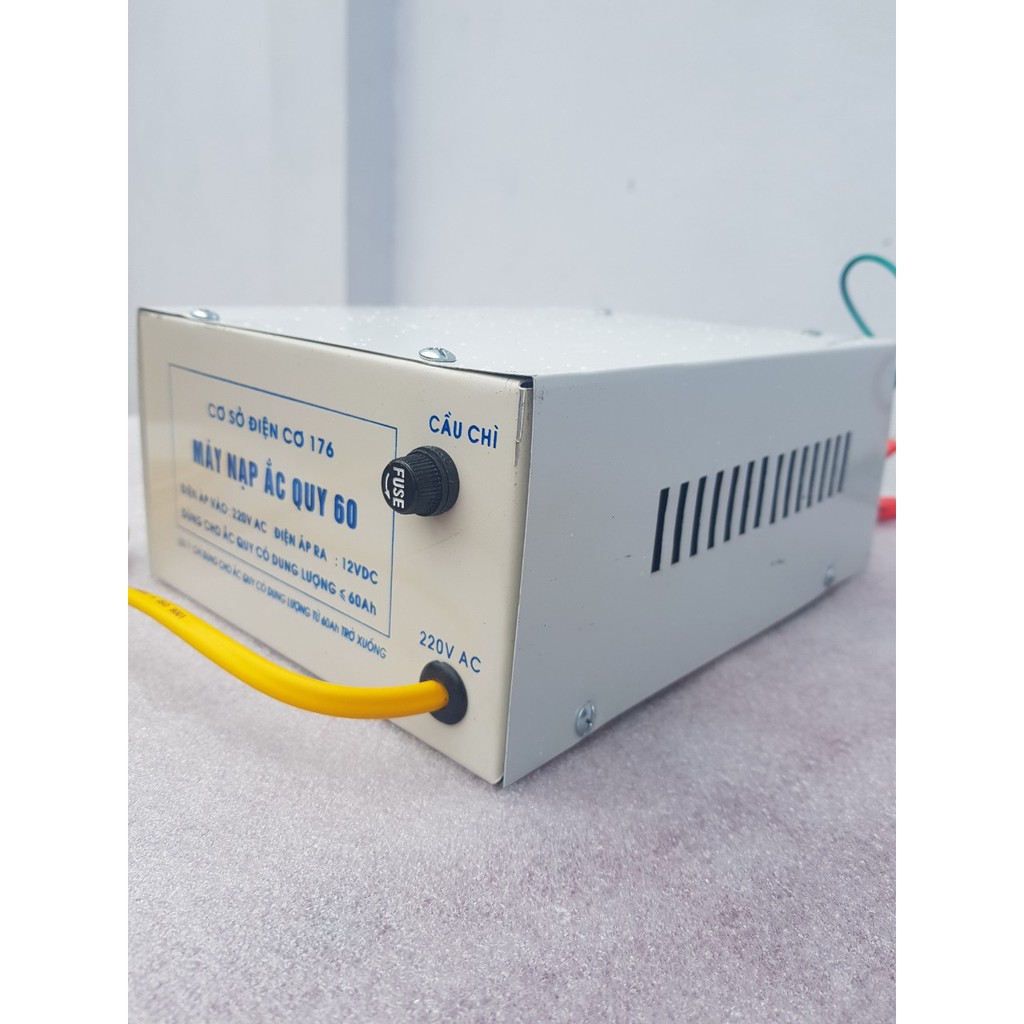 Sạc Acquy 12V.DÂY ĐỒNG 100%.SẠC BÌNH 1-60AH .hàng công ty 176 VIỆT NAM