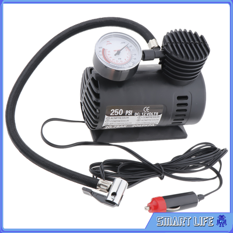 Máy Bơm Lốp Xe Ô Tô Mini 300 Psi 12v # 2