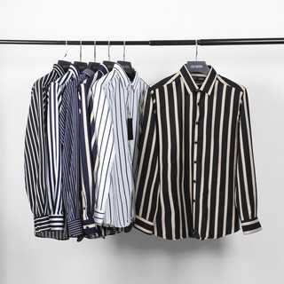 Sơ mi nam Galvin cotton kẻ dọc 6 màu , áo sơ mi công sở co giãn - Leo Vatino