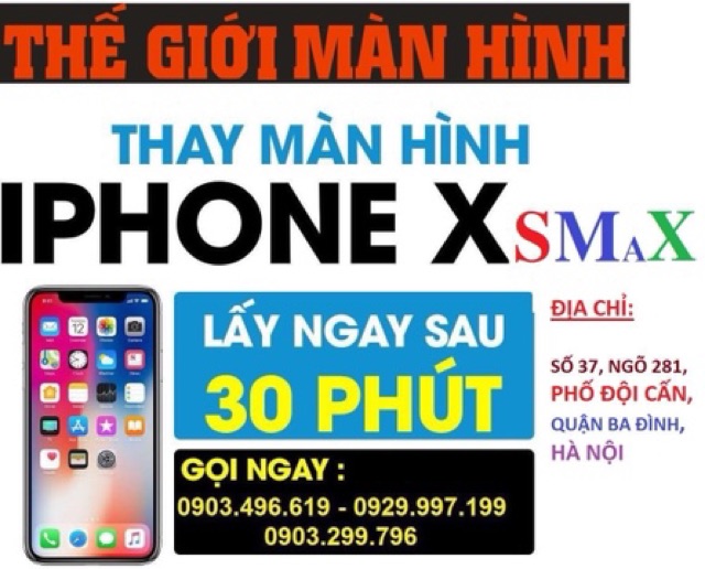 THAY MÀN HÌNH IPHONE XS MAX (OLED) GIÁ RẺ NHẤT HÀ NỘI