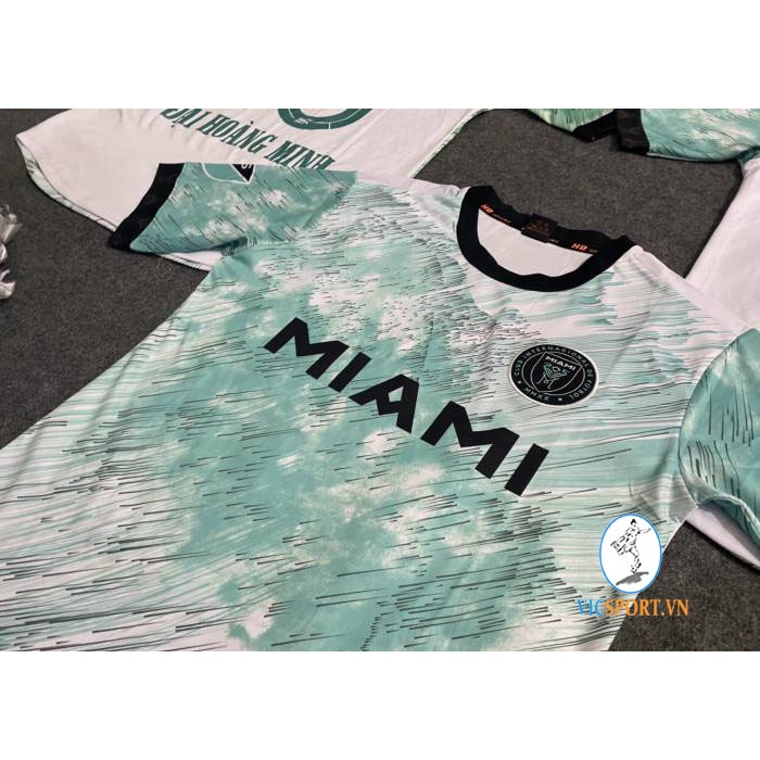 Áo Đá Bóng, Quần Áo Đá Banh CLB INTER MIAMI 2022-2023 Xanh Ngọc Vải Mè Hàn Quốc Thoáng mát- Vicsport