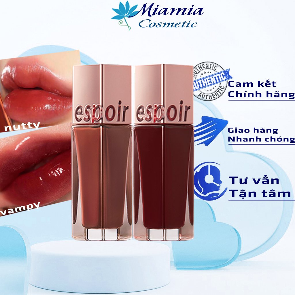 Son ESPOIR Couture Lip Tint Shine Velvet Vampy Nutty Butternut Calm In Mauve Mềm Căng Mọng Lâu Trôi