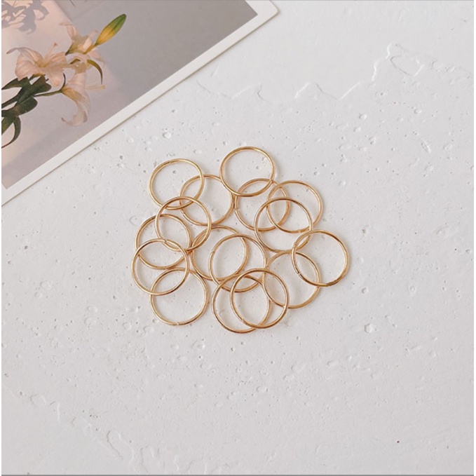 Set 16 kẹp tóc Dương Mịch tròn đính bím tóc cá tính cho nữ