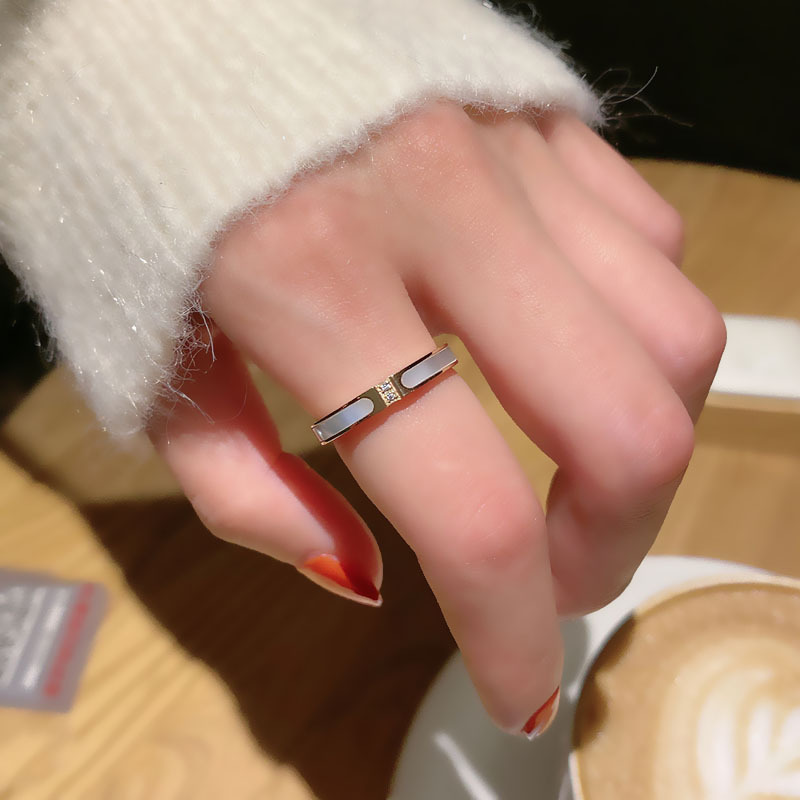 Nhẫn mạ vàng 18K đính đá thời trang Hàn Quốc cho nữ