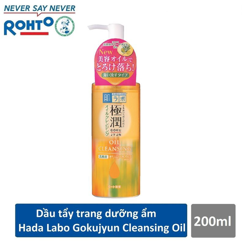 Dầu tẩy trang dưỡng ẩm Hada Labo Gokujyun Cleansing Oil 200ml