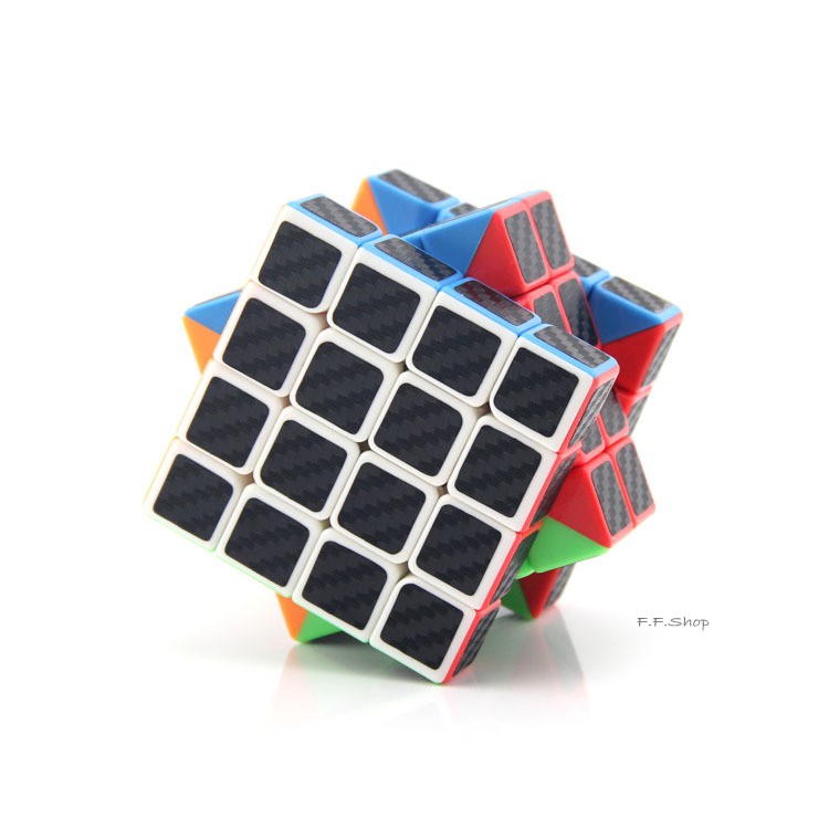 MoYu Carbon fiber 4x4x4 Speed cube 4x4 Game Puzzle Sticker for Smooth Magic Cube Khối Rubik