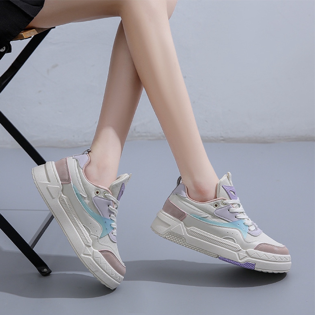 Giày Sneaker Da Mềm Phối Lưới Cao Cấp BLUEWIND 68843