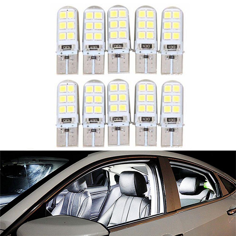 10 Bóng Đèn LED Chiếu Biển Số Xe Hơi Ánh Sáng Trắng 12V 12SMD 1210 COB