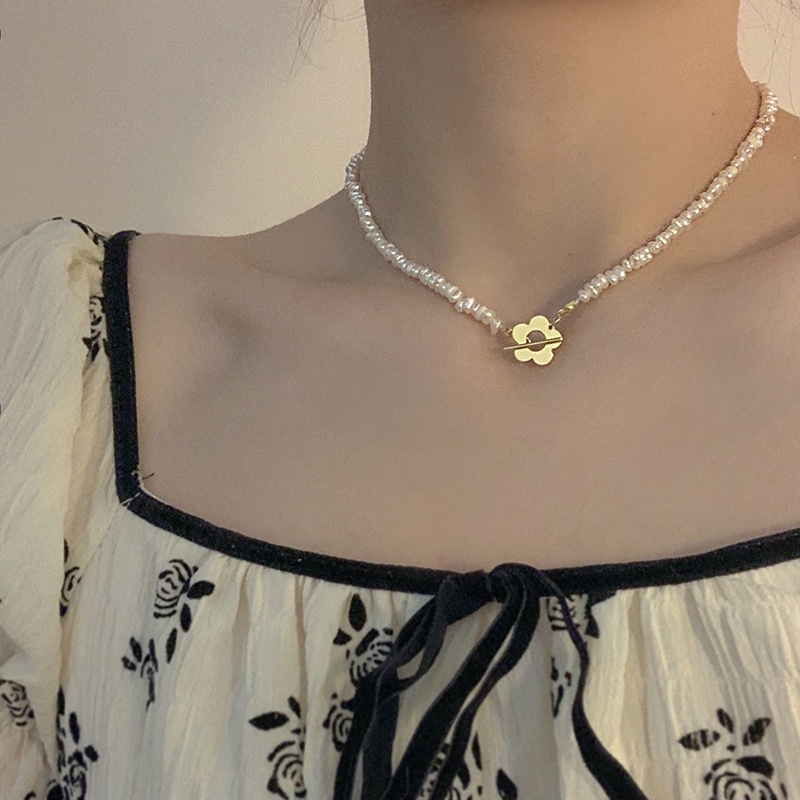 Dây Chuyền Đính Ngọc Trai Giả Cao Cấp Sang Trọng Thời Trang Dành Cho Nữ