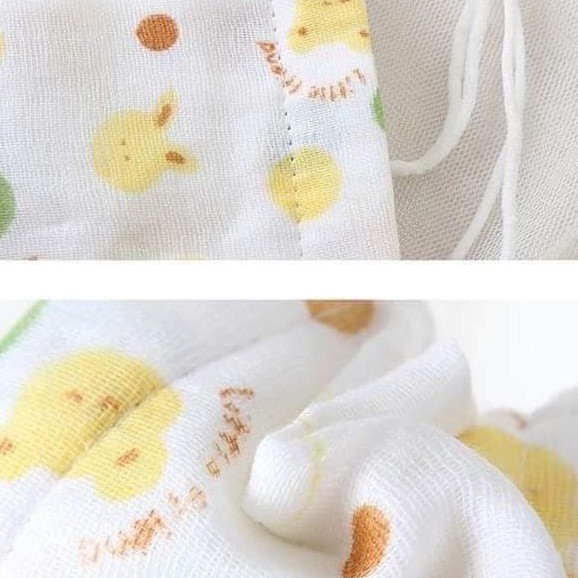 Khẩu Trang Vải Xô Xuất Hàn 4 Lớp Trẻ Em Kháng Khuẩn,Chống Bụi Mịn Cho Bé Sơ Sinh Tới 2 Tuổi.