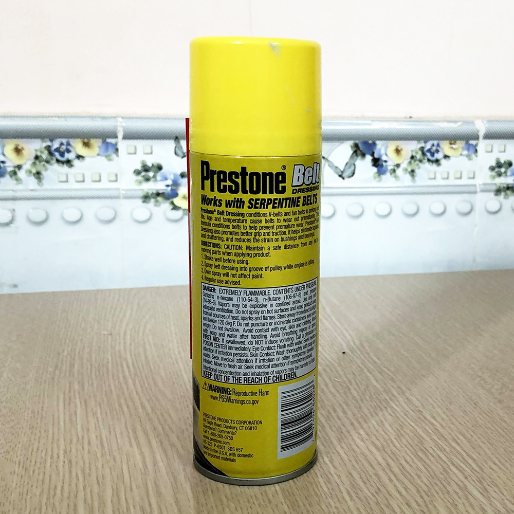 Chai Xịt Bảo Dưỡng Dây Curoa Prestone Belt Dressing 170g