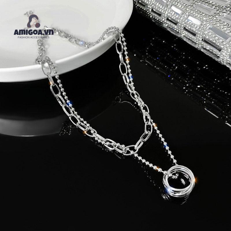 Vòng cổ Nhiều Lớp Phong Cách Hip Hop Thời Trang Quyến Rũ