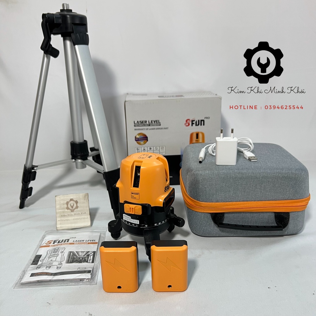 [Hãng Đức] Máy bắn cốt, cân bằng mực laser SAFUN SF-5900 5 tia xanh| Máy cân bằng mặt phẳng( Cam kết chính hãng)