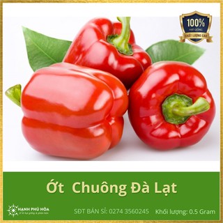 Hạt Giống Ớt Chuông Ngọt Đỏ NNX  0.5g/gói - Sinh Trưởng Mạnh, Kháng Bệnh Tốt, Ăn Ngon, Dòn, Ngọt